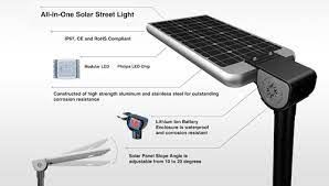 BTree LED Solar Street Light-12 w with li-ion battery leh 20W solar panel-广州纵...